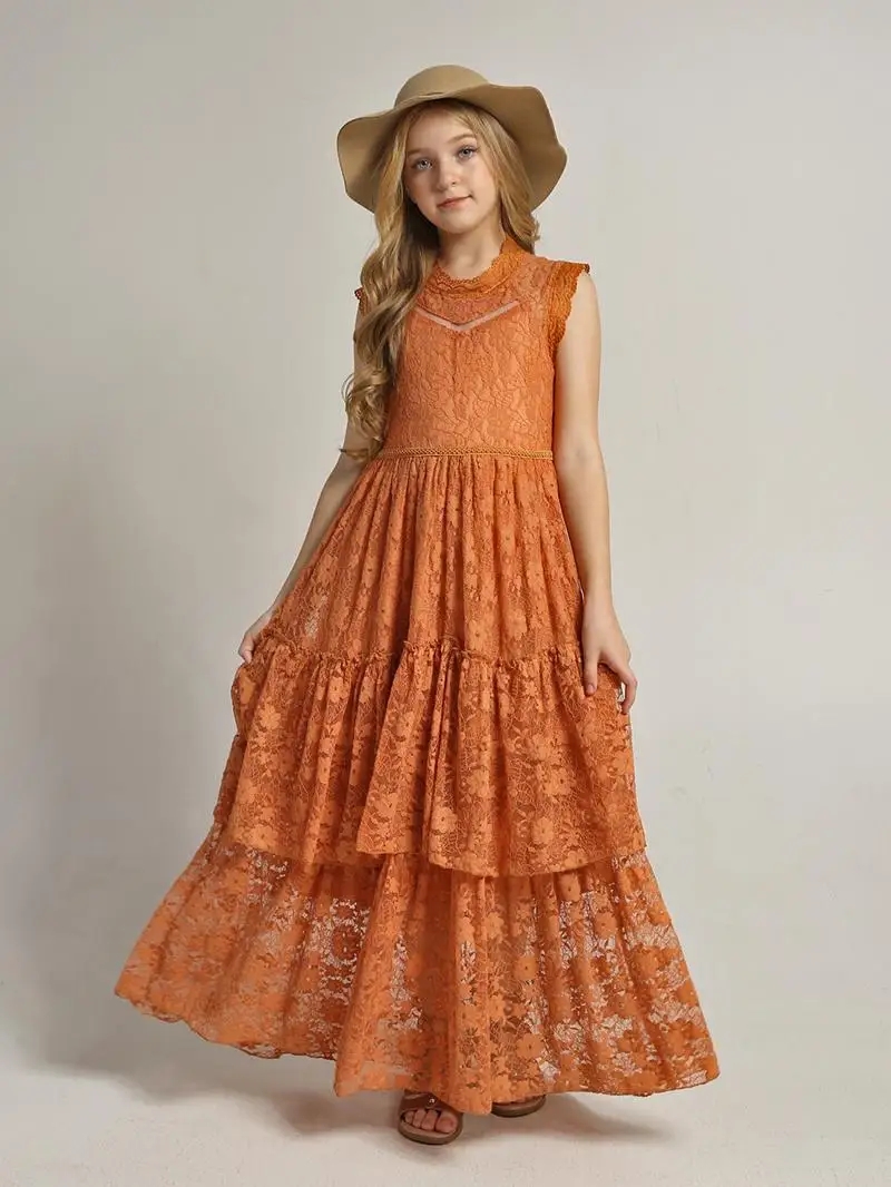 Baby Clothing Line - Girls Flower Dress Lace Cotton Dress