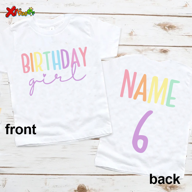 Baby Clothing Names - Birthday Girl T Shirt Party Outfits